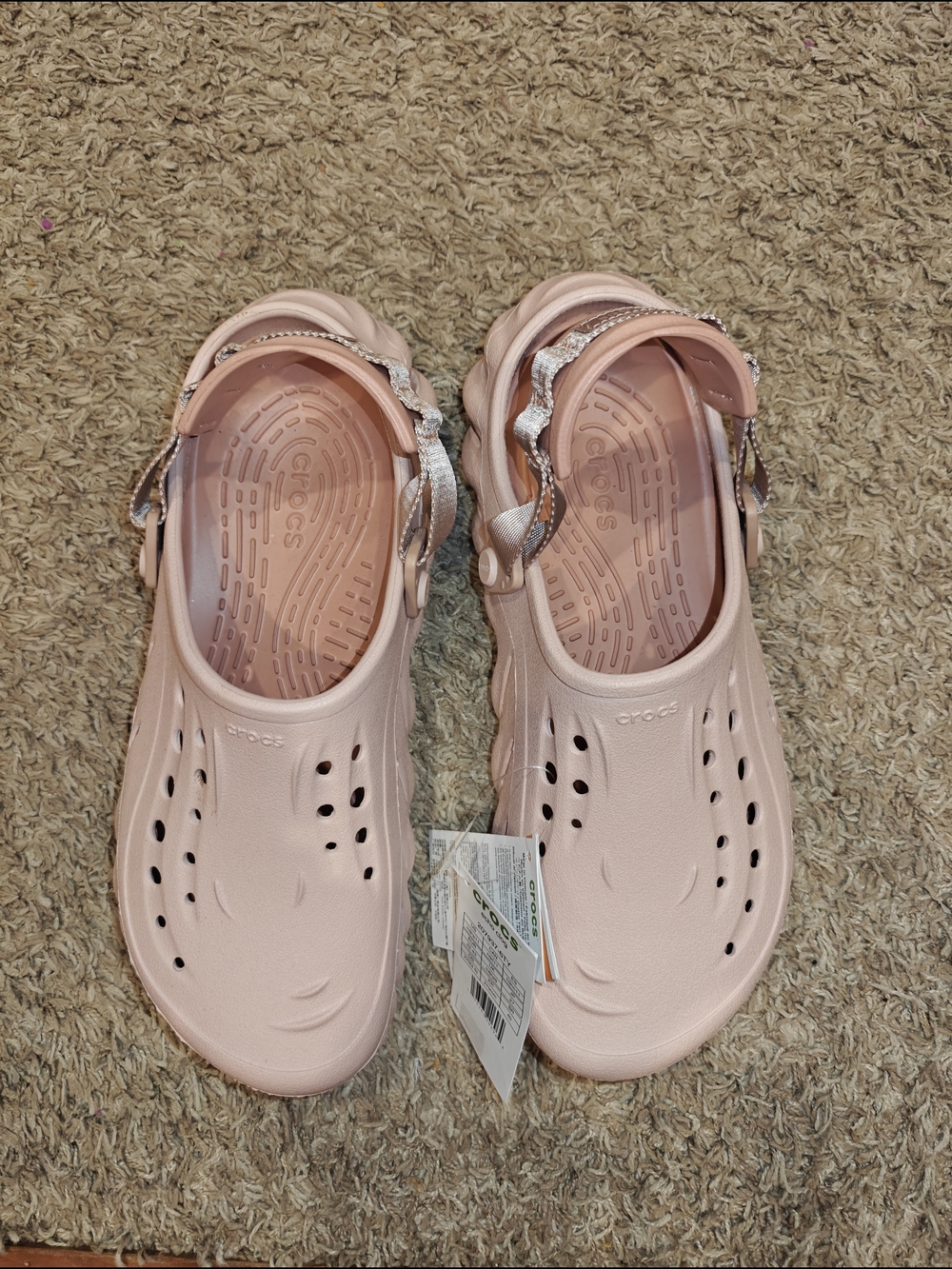 Crocs Adult Classic Clog Sandals in Blush Pink Size M9/W11